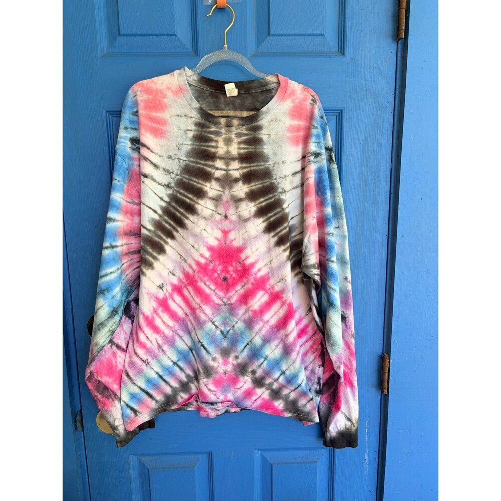 Handmade tie dye long sleeve t-shirt mens XL ready to ship!